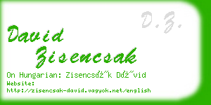 david zisencsak business card
